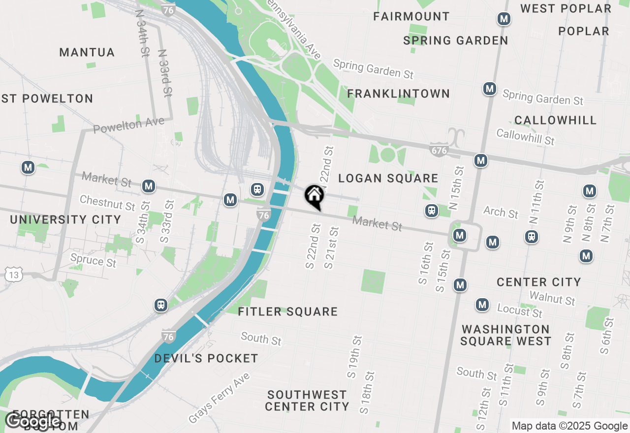 Map of 2204 Market Street, Philadelphia, PA 19103