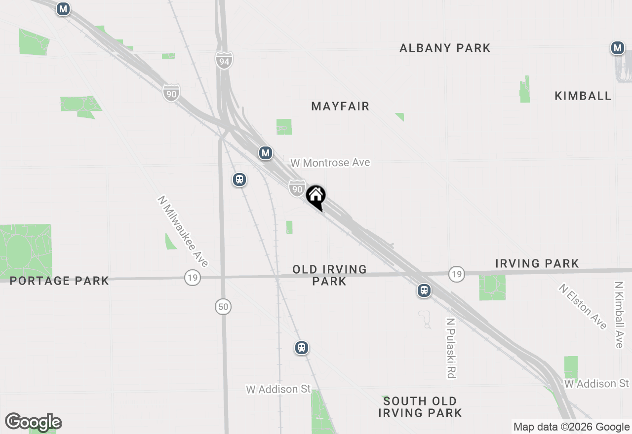 Map of 4426 W Hutchinson Street, Chicago, IL 60641