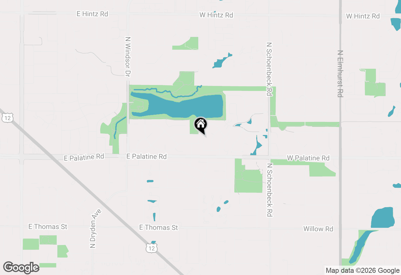 Map of 2010 N Oak Wood Drive, Arlington Heights, IL 60004