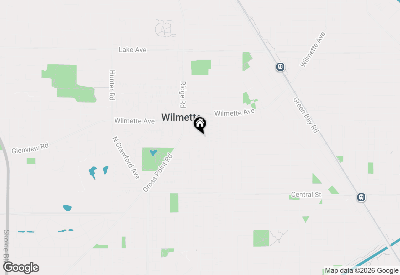 Map of 128 Lawndale Avenue, Wilmette, IL 60091