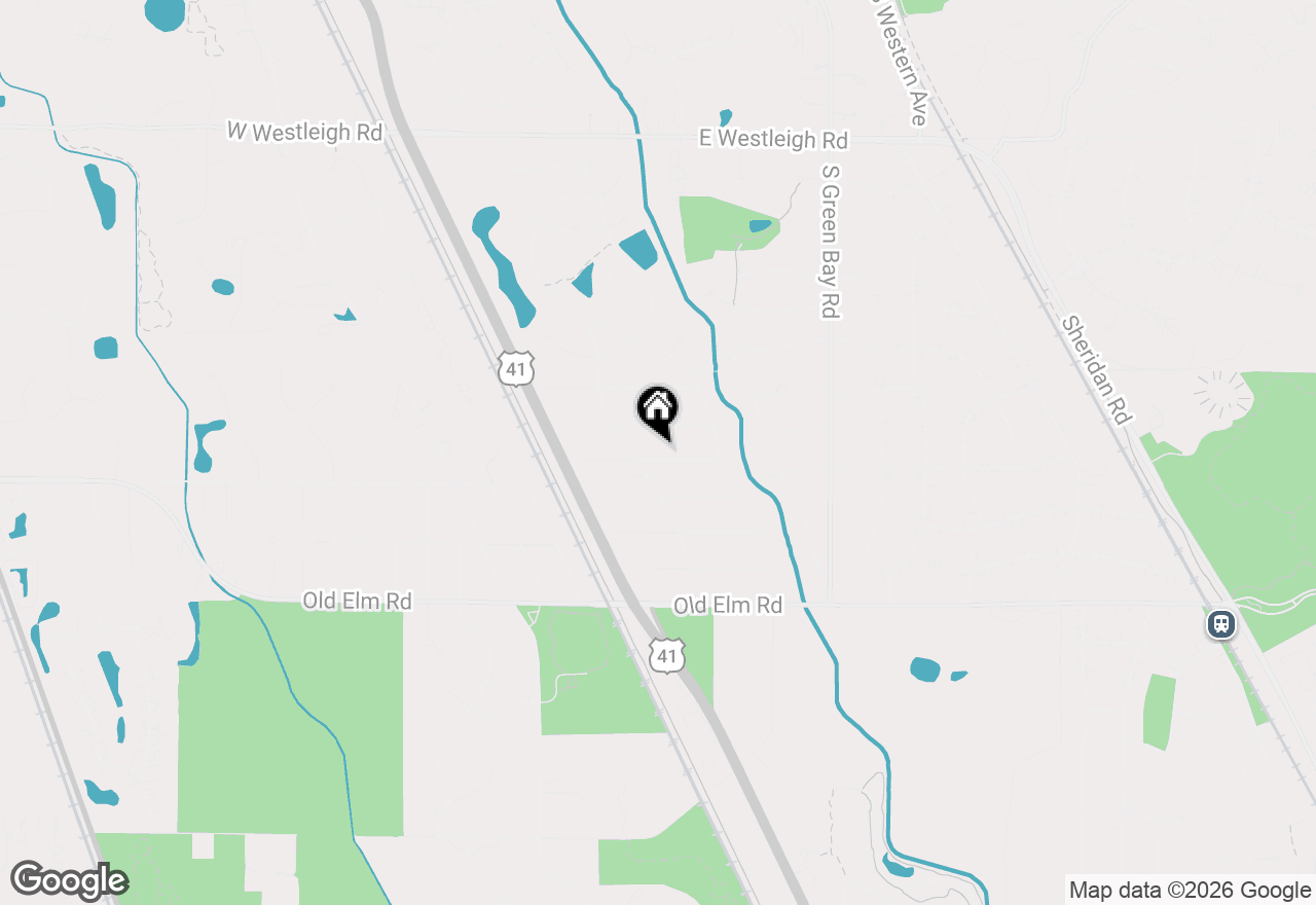 Map of 104 E Louis Avenue, Lake Forest, IL 60045