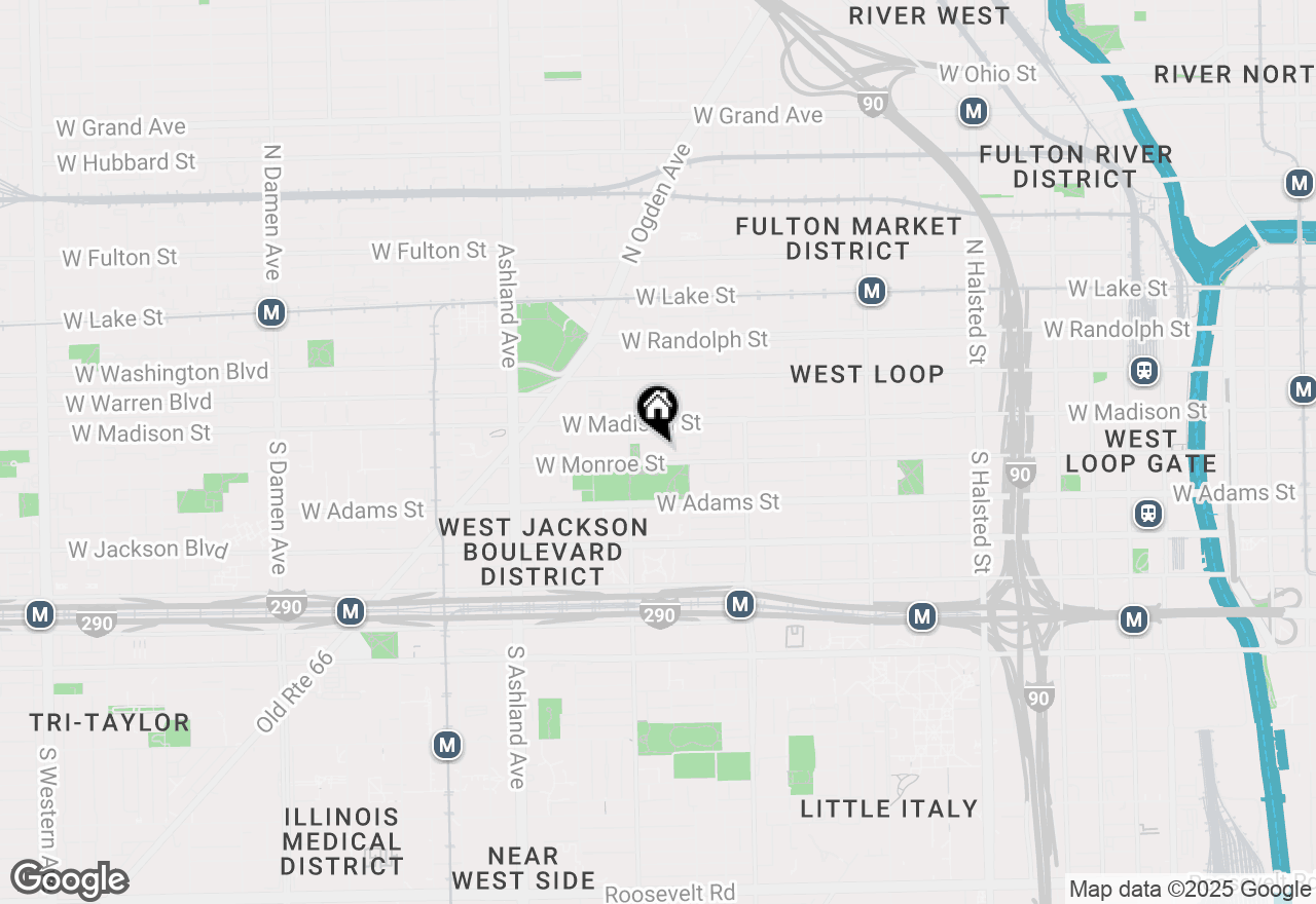 Map of 1330 W Monroe Street #310, Chicago, IL 60607