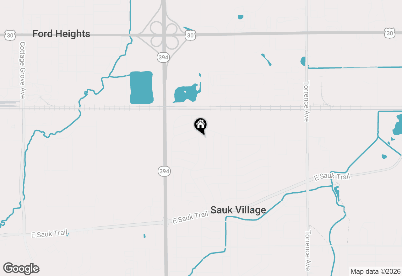 Map of 21601 Jeffrey Avenue, Sauk Village, IL 60411