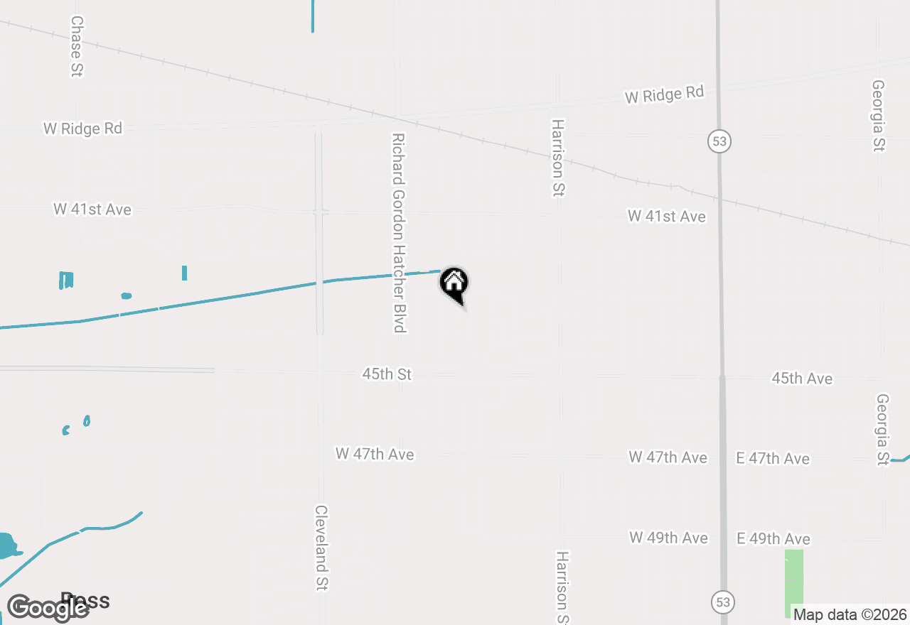 Map of 4340 Buchanan Street, Gary, IN 46408