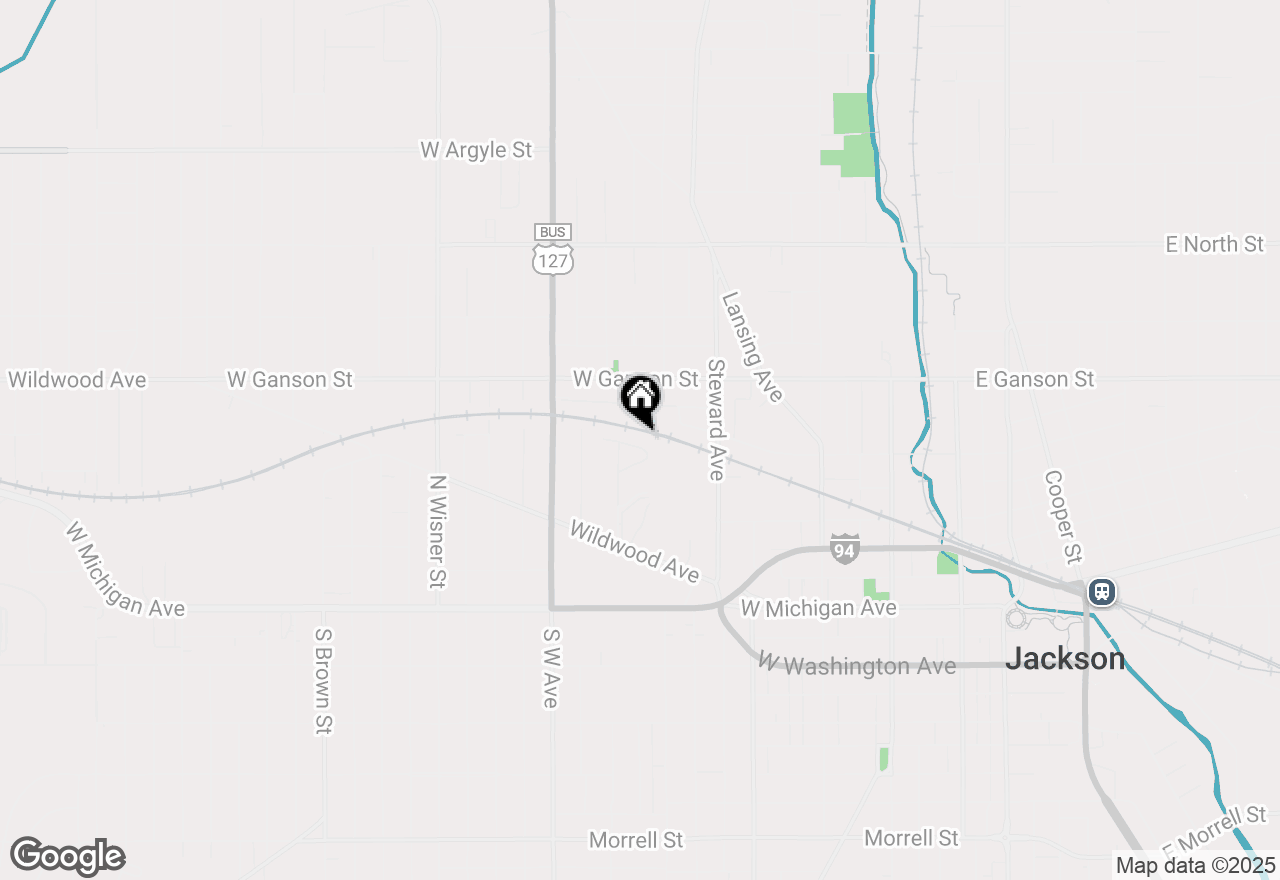 Map of 542 A Street, Jackson, MI 49201
