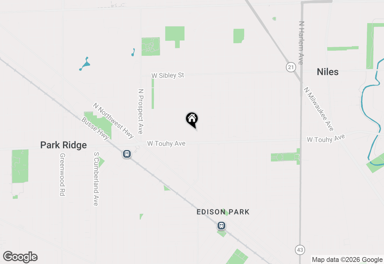 Map of 110 N Merrill Street, Park Ridge, IL 60068