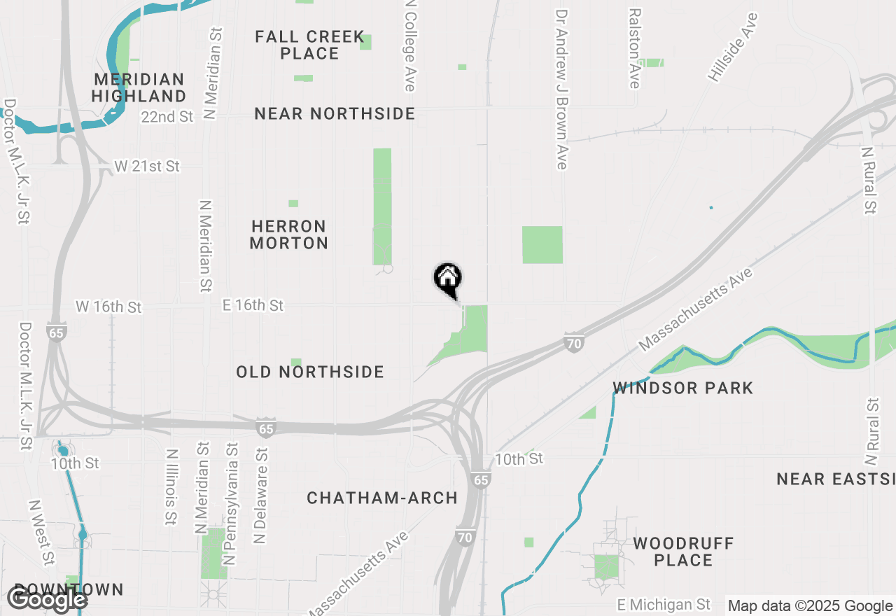 Map of 815 E 16th Street, Indianapolis, IN 46202