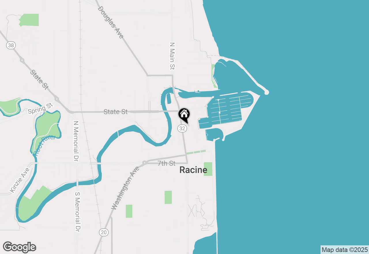 Map of 323 Main St, Racine, WI 53403