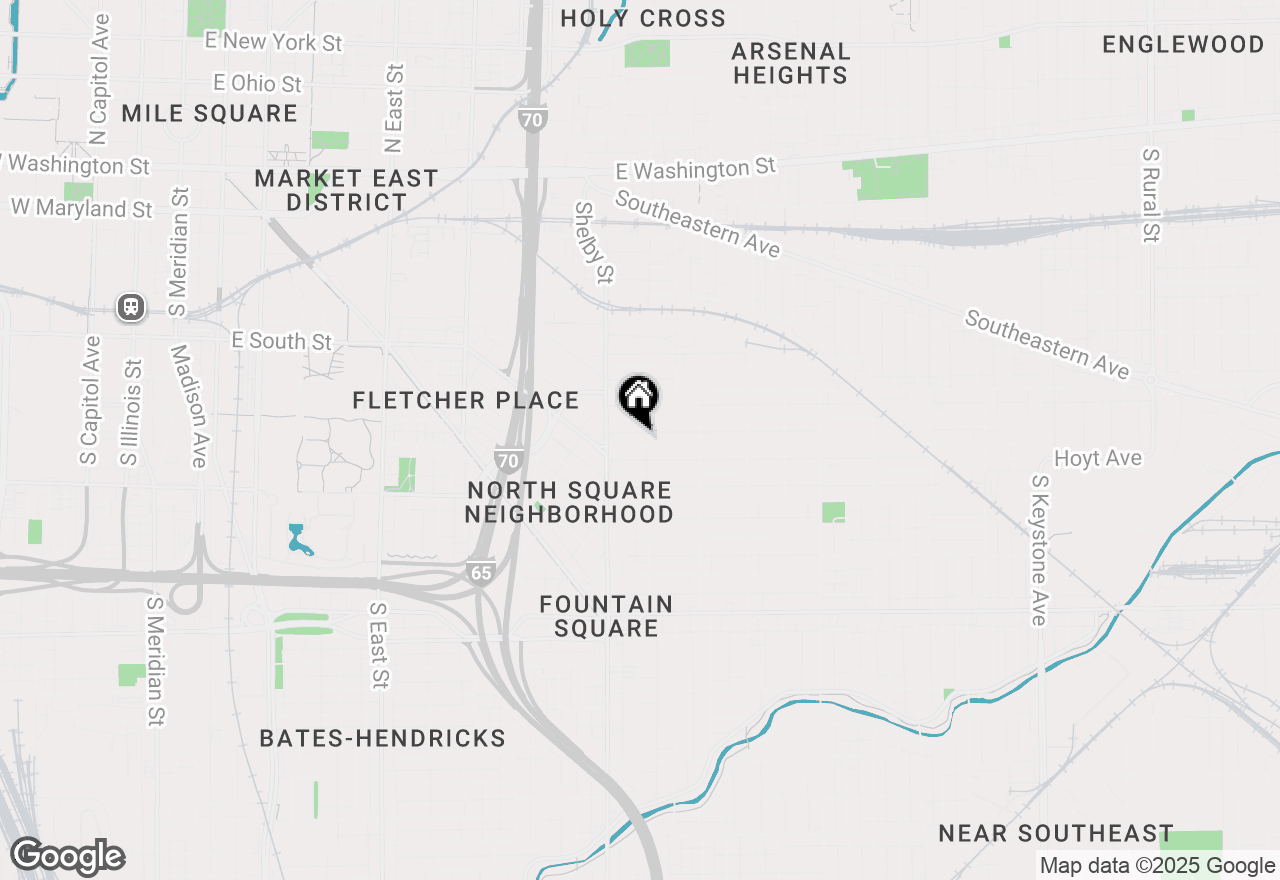 Map of 1148 Fletcher Avenue, Indianapolis, IN 46203