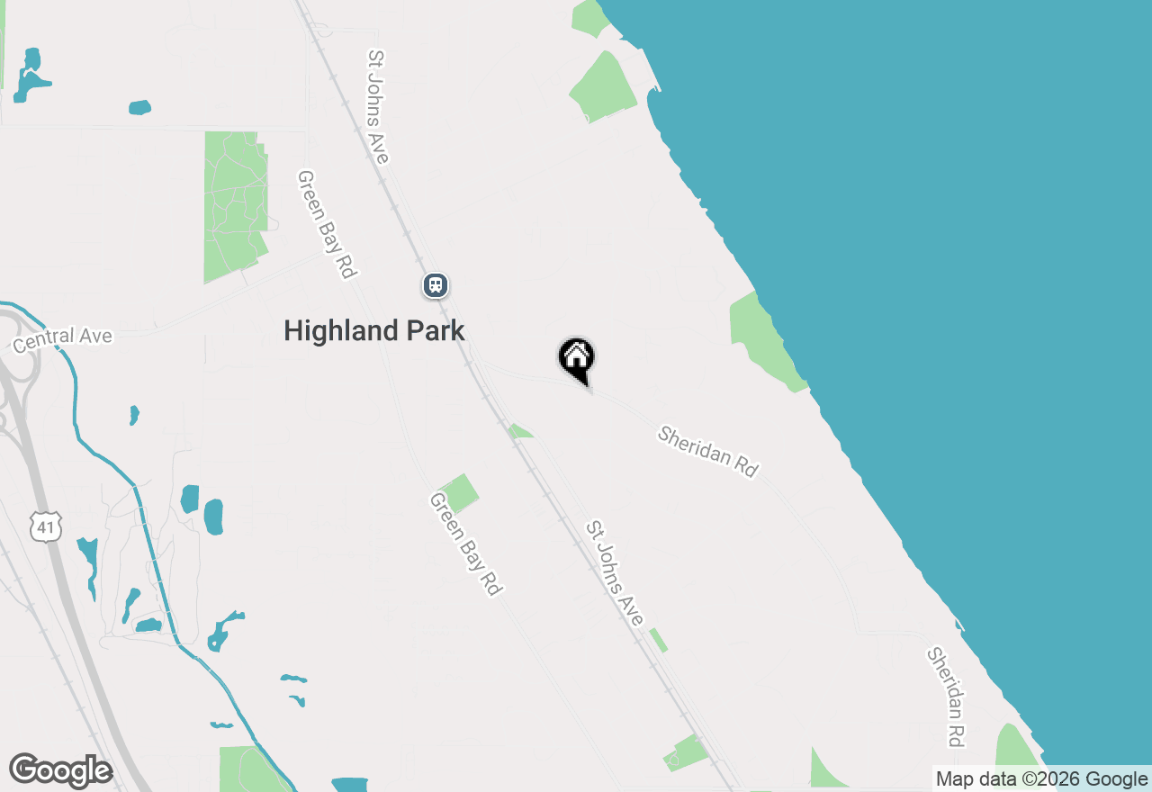 Map of 1502 Sheridan Road, Highland Park, IL 60035