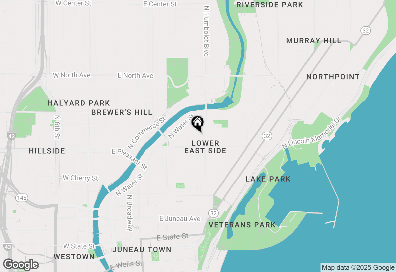 Map of 1764 N Astor St, Milwaukee, WI 53202