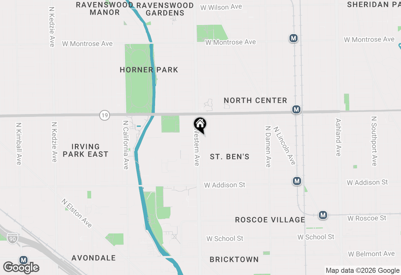 Map of 3839 N Western Avenue #202, Chicago, IL 60618