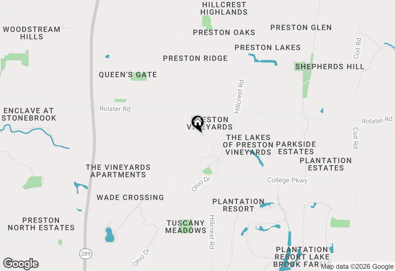 Map of 10512 Preston Vineyard Drive, Frisco, TX 75035