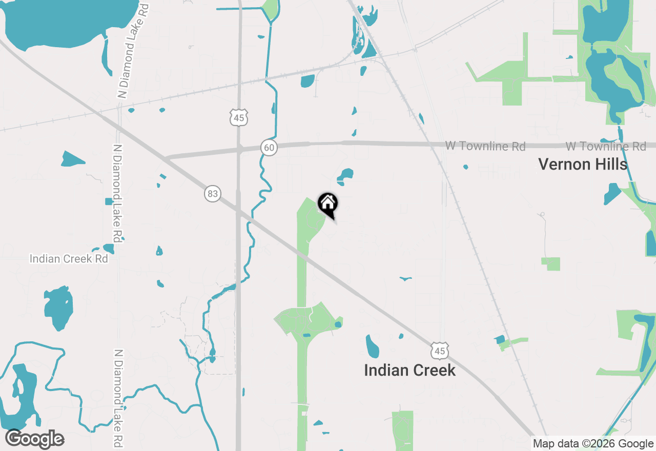 Map of 543 Grosse Pointe Circle, Vernon Hills, IL 60061