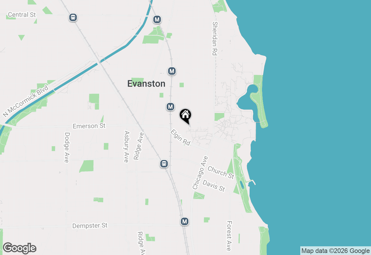 Map of 1862 Sherman Avenue #1NW, Evanston, IL 60201
