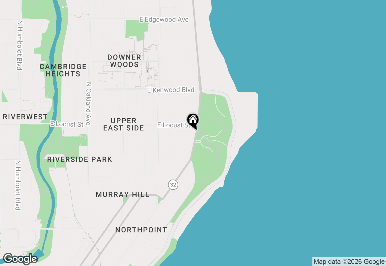 Map of 2835 N Lake Dr #2, Milwaukee, WI 53211