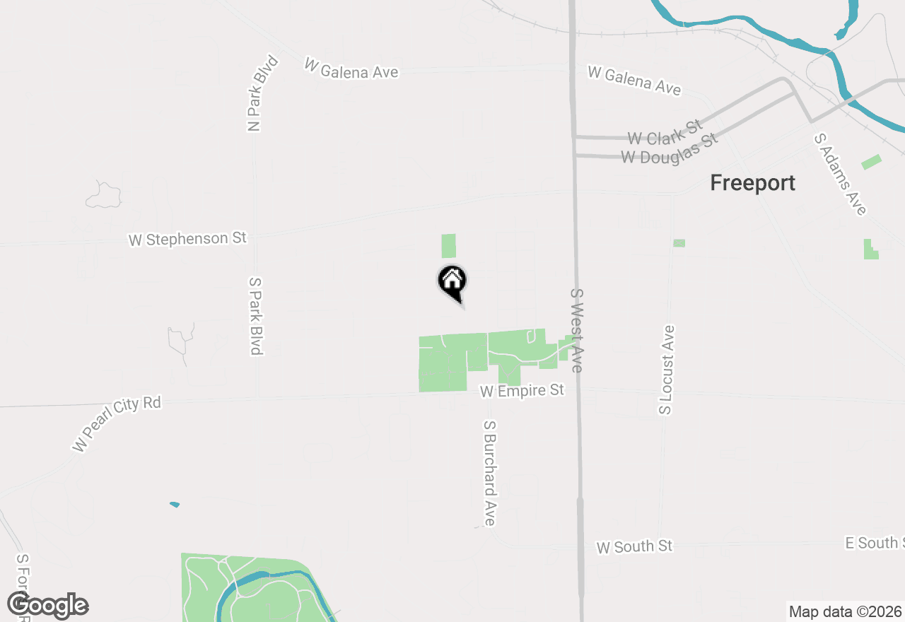 Map of 1126 W Stover Street, Freeport, IL 61032