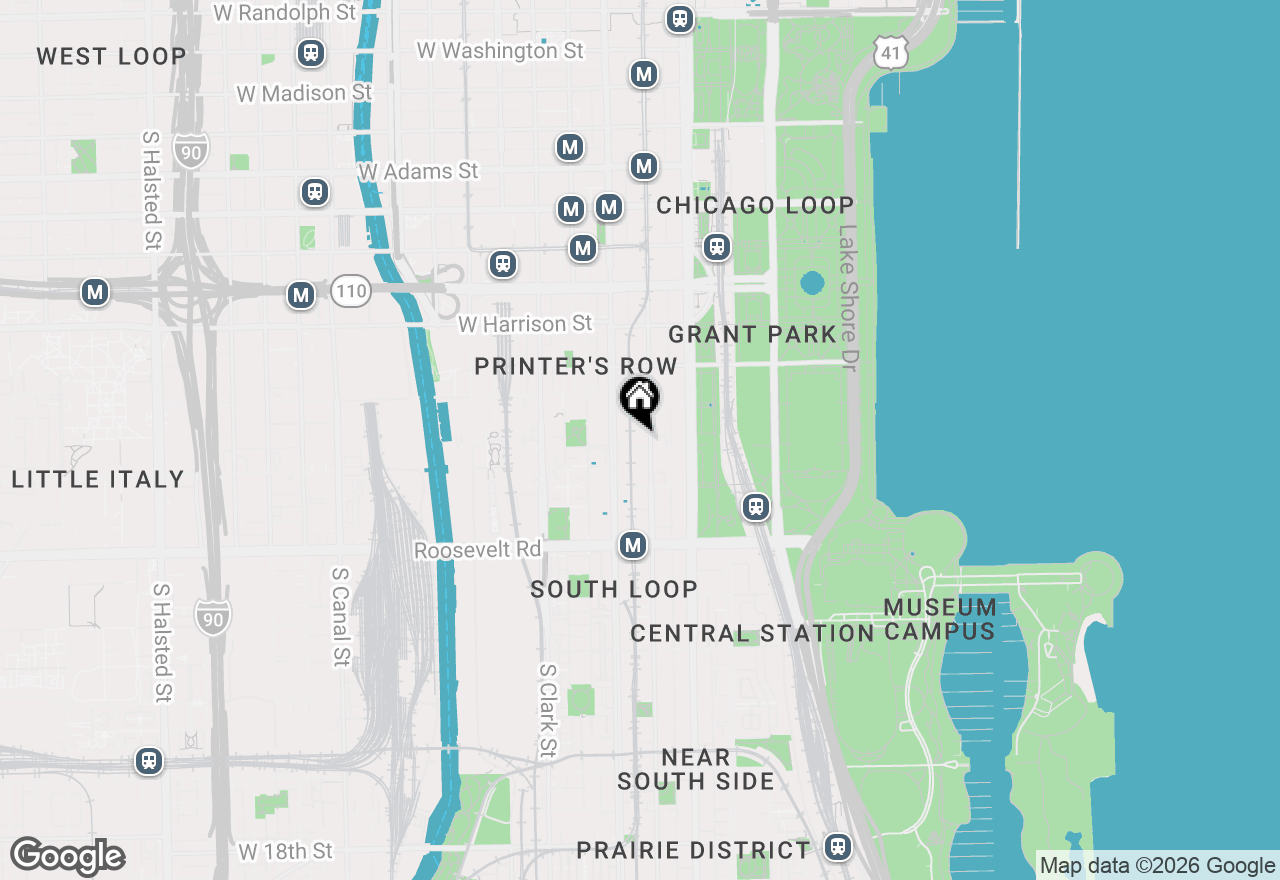 Map of 40 E 9th Street #1310C, Chicago, IL 60605