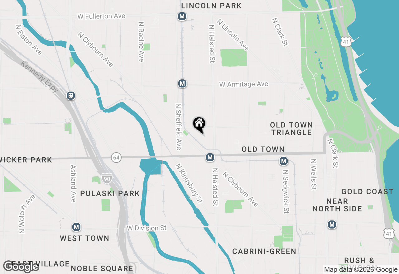 Map of 1667 N Bissell Street #2, Chicago, IL 60614