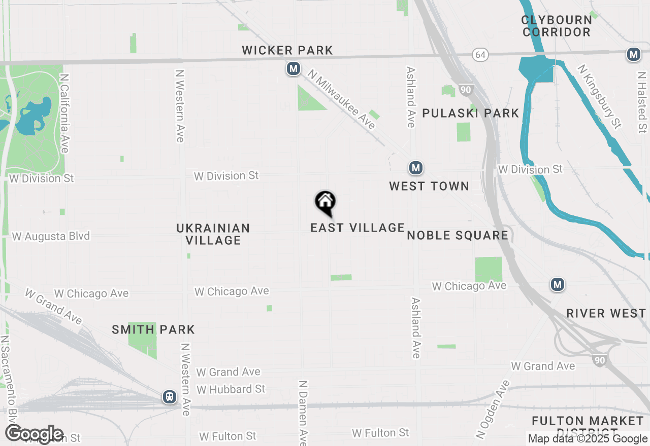 Map of 1014 N Wolcott Avenue #2, Chicago, IL 60622