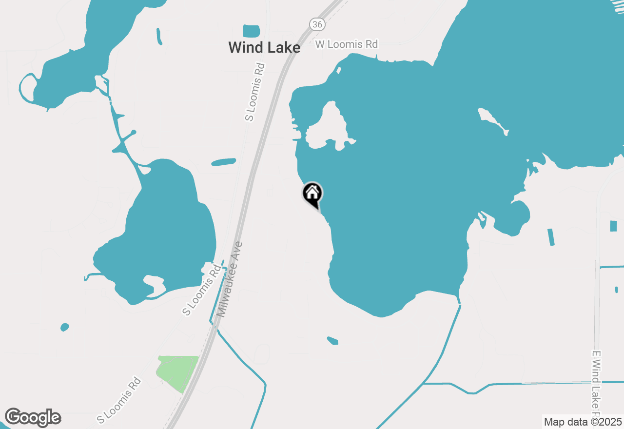 Map of 7213 W Wind Lake Rd, Waterford, WI 53185
