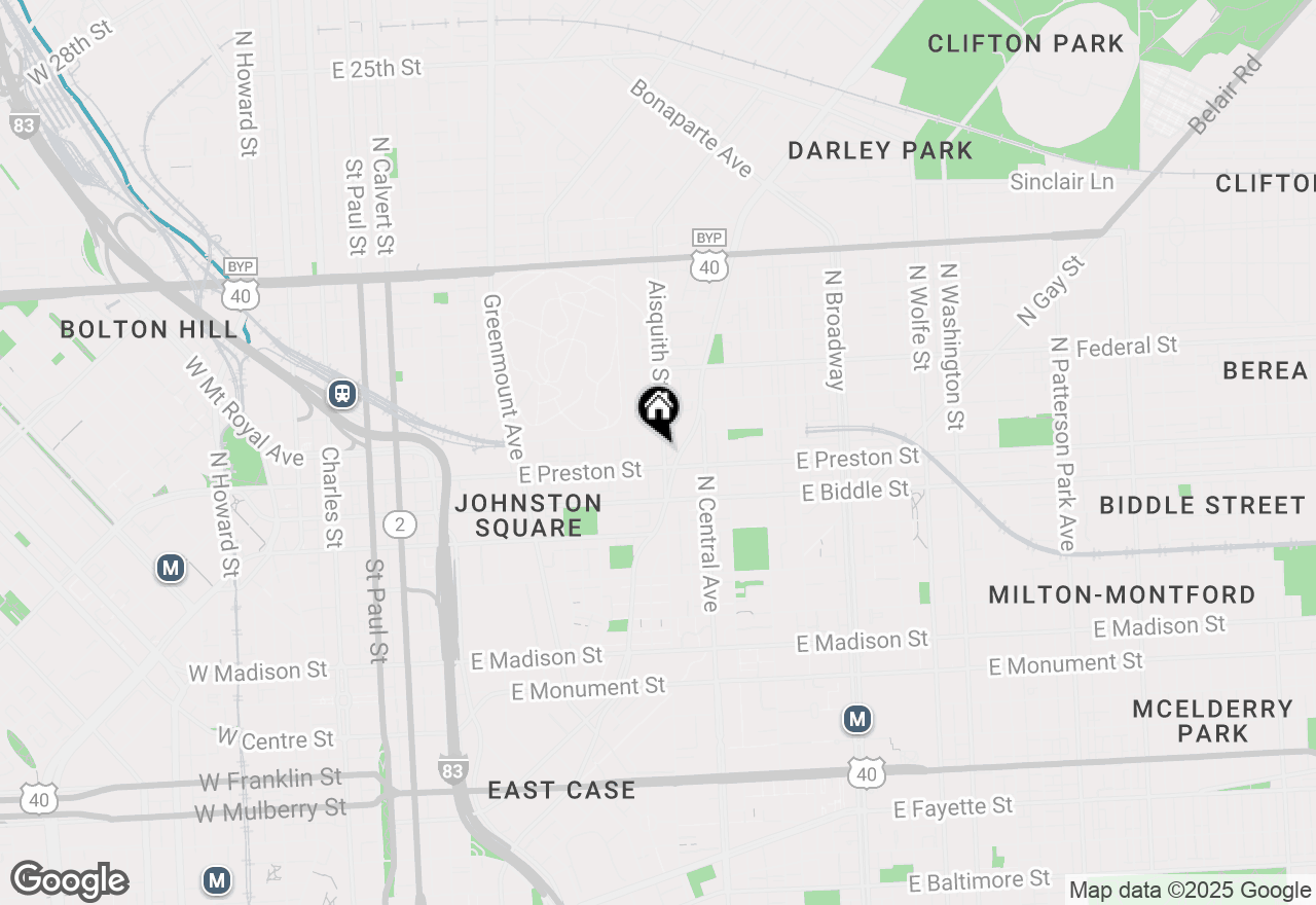 Map of 1322 Aisquith Street, Baltimore, MD 21202