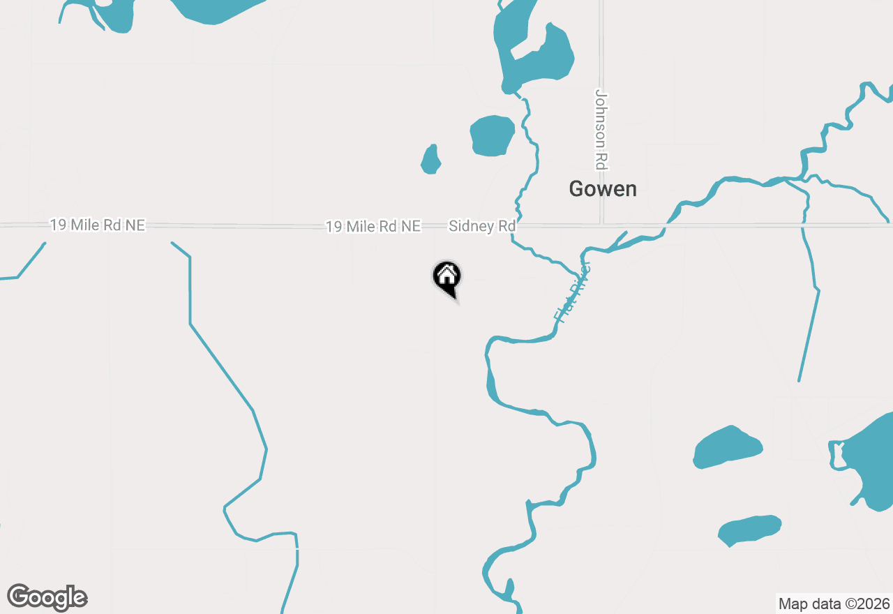 Map of  W County Line Road, Gowen, MI 49326