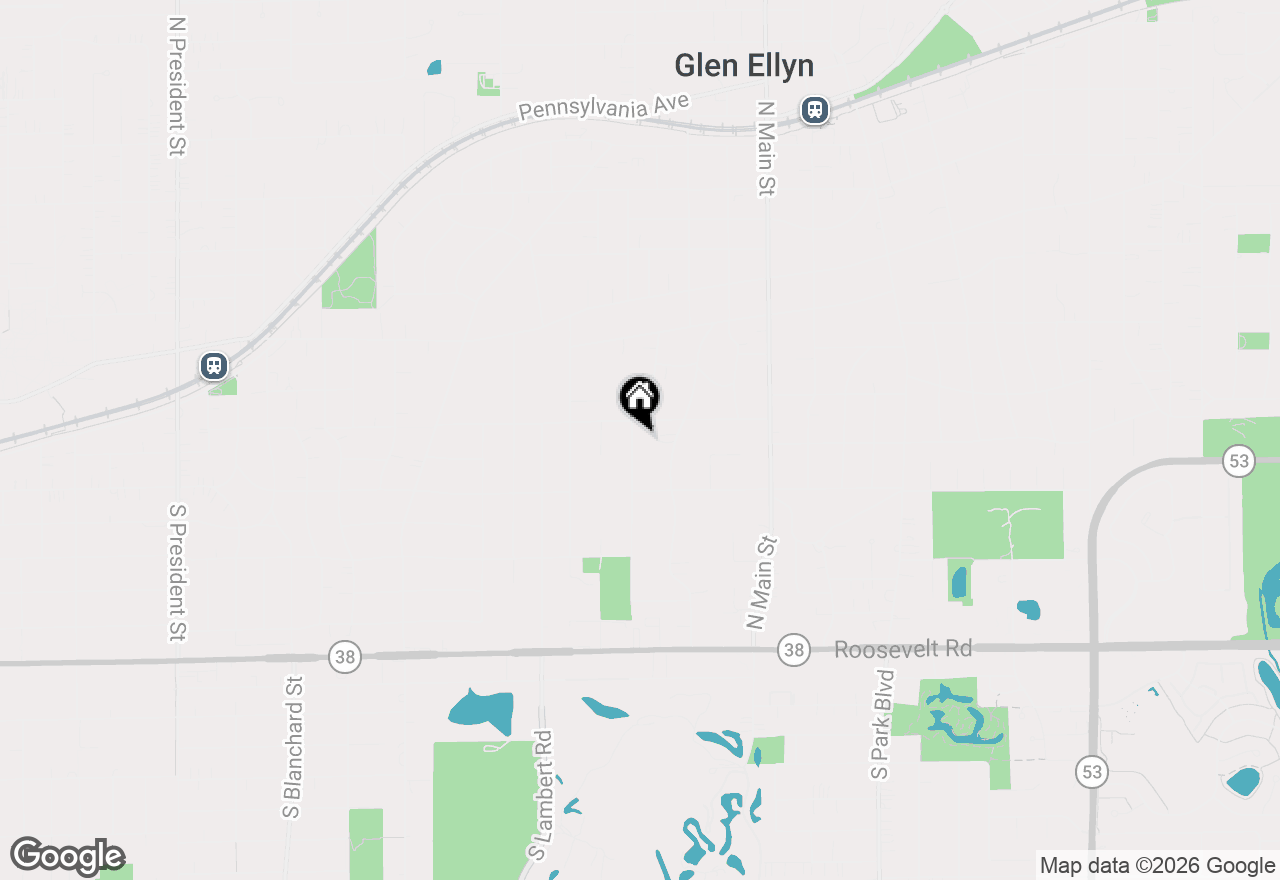 Map of 183 Brandon Avenue, Glen Ellyn, IL 60137