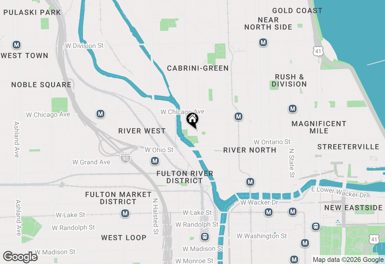 Map of 510 W Erie Street #906, Chicago, IL 60654