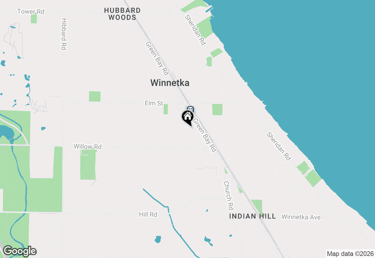Map of 435 Linden Street, Winnetka, IL 60093