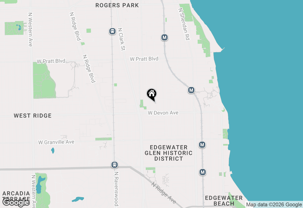 Map of (Address confidential), Chicago, Illinois 60626