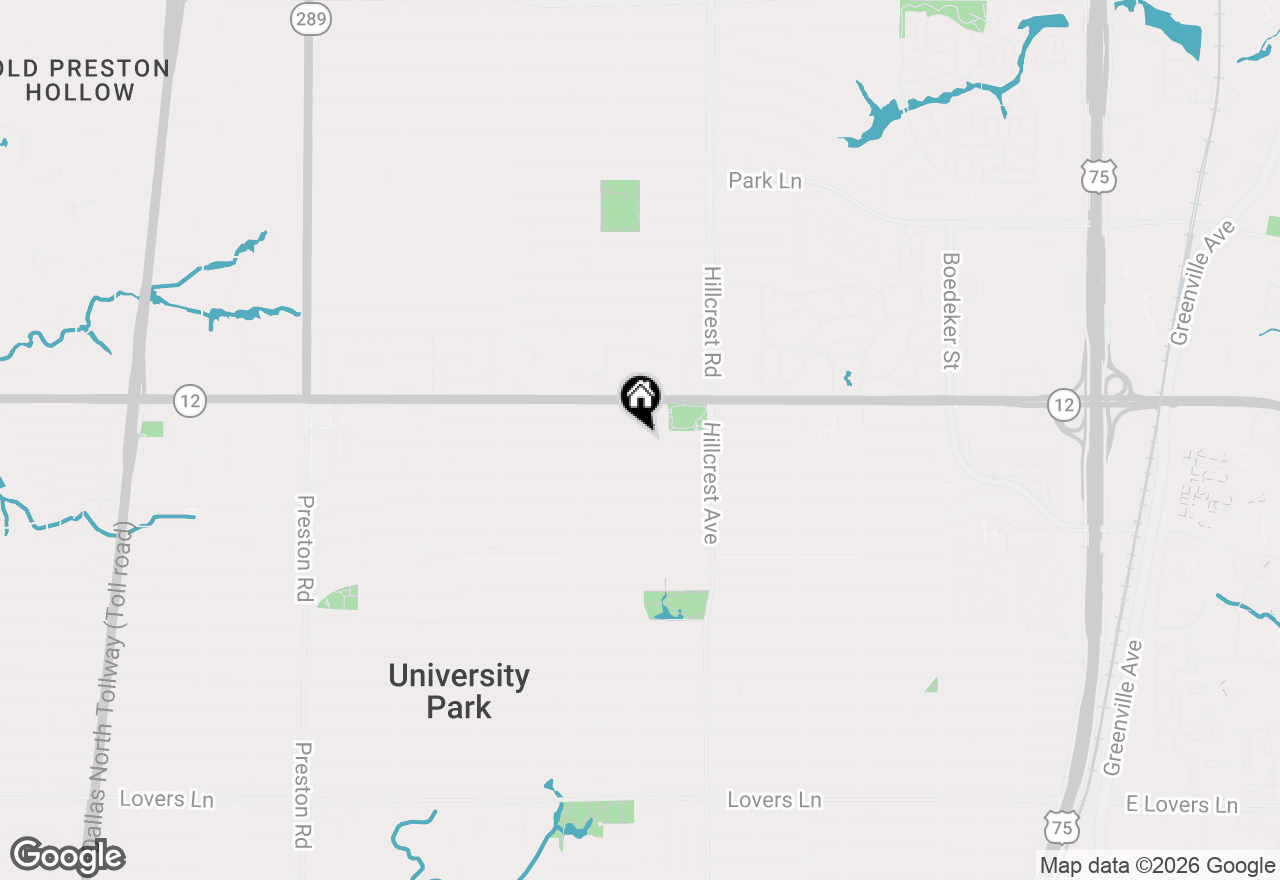 Map of 3517 Villanova Street, University Park, TX 75225