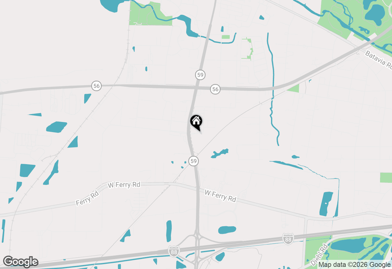 Map of 3S602 Everton Drive, Warrenville, IL 60555