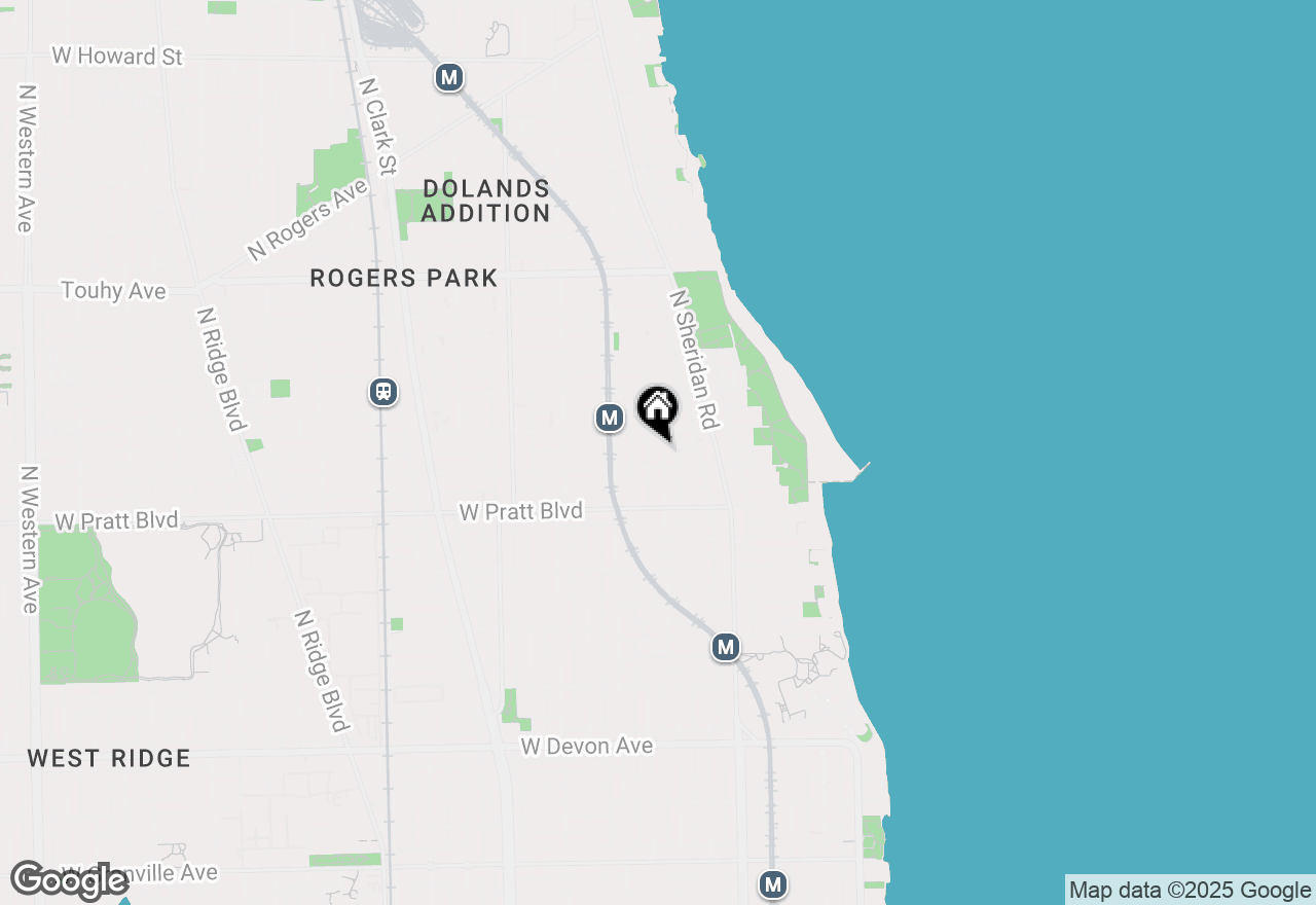 Map of 6912 N Lakewood Avenue #1W, Chicago, IL 60626