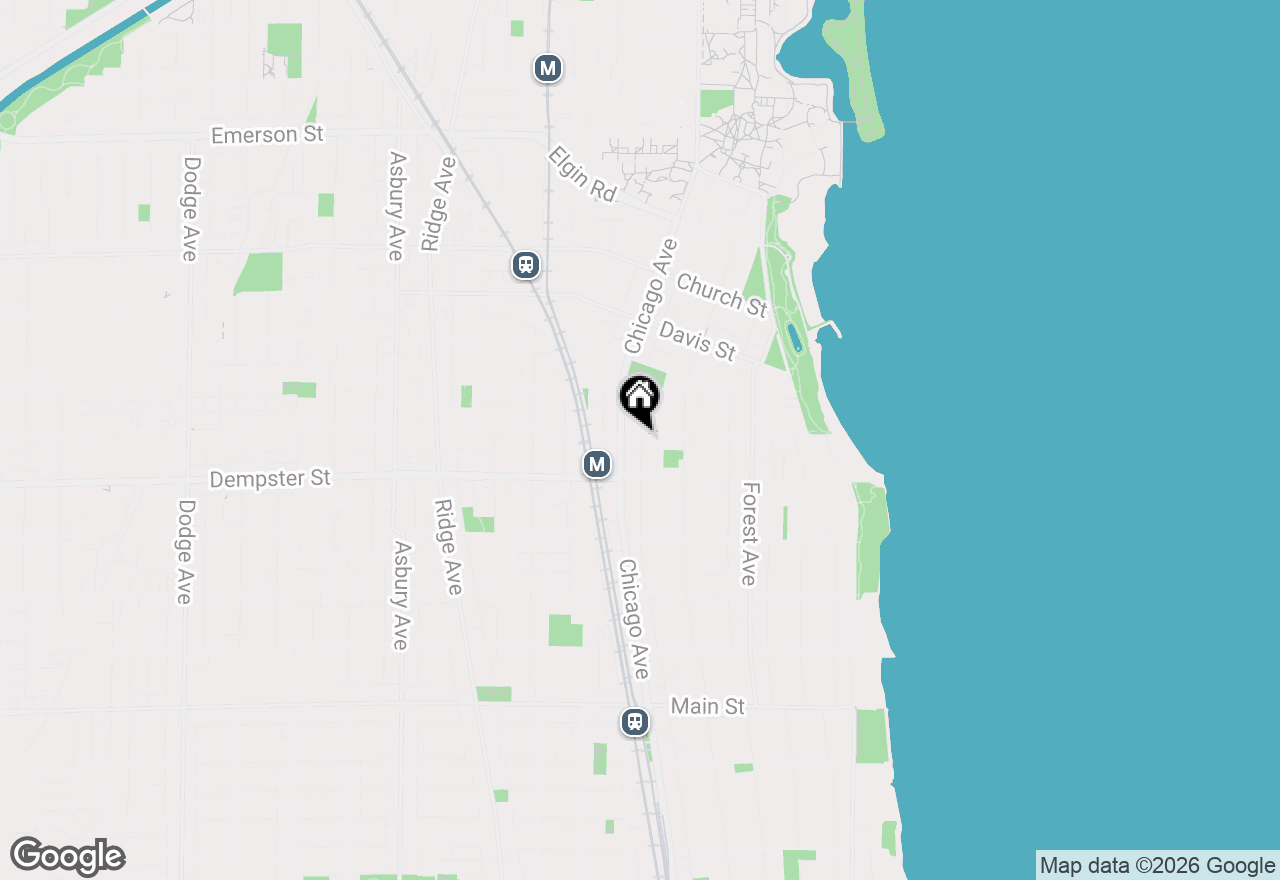 Map of 516 Greenwood Street #516, Evanston, IL 60201