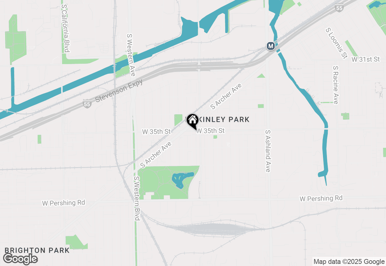 Map of 2025 W 35th Street, Chicago, IL 60609