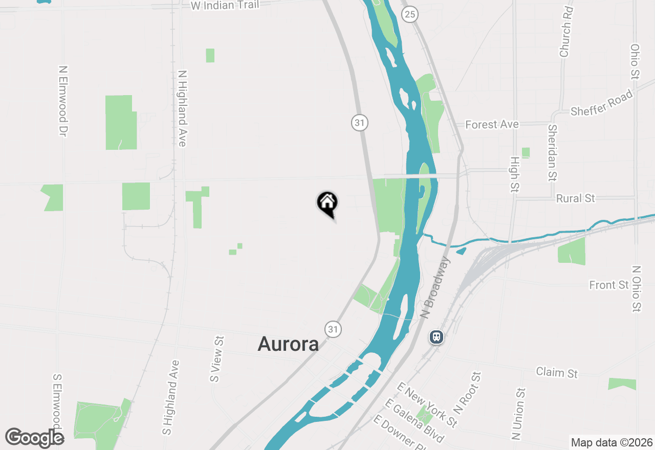 Map of 514 Oak Avenue, Aurora, IL 60506