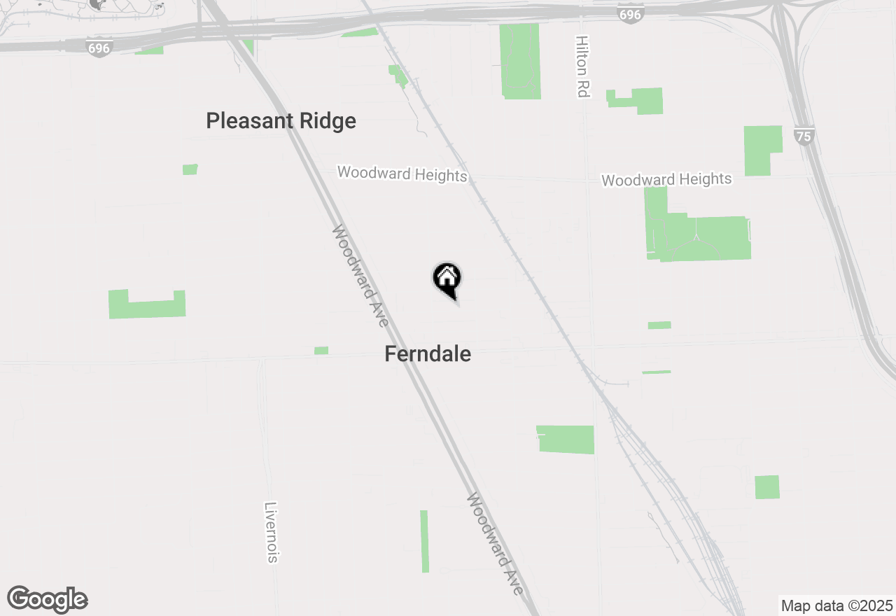 Map of 347 E Breckenridge Street, Ferndale, MI 48220