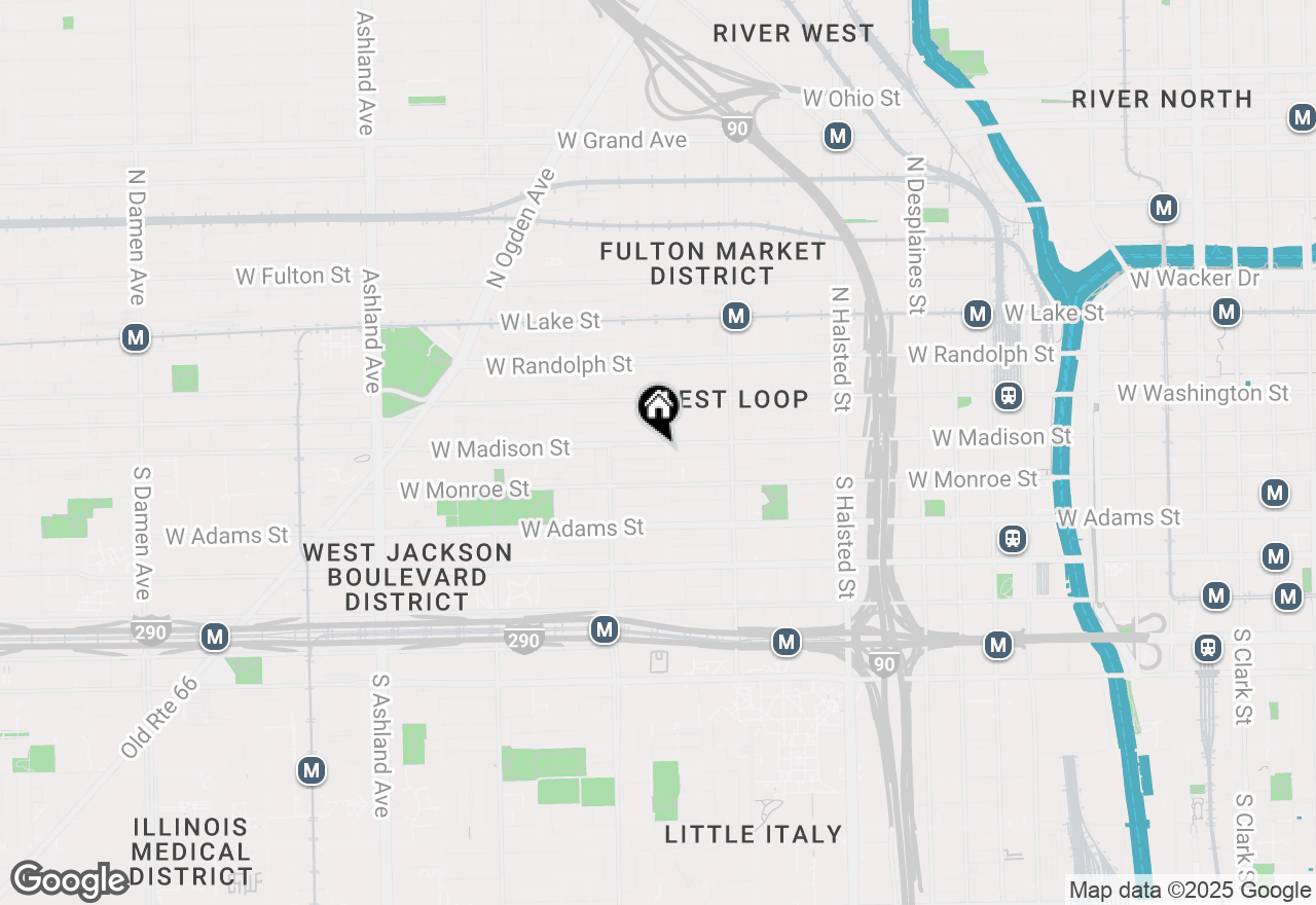 Map of 1111 W Madison Street #5B, Chicago, IL 60607