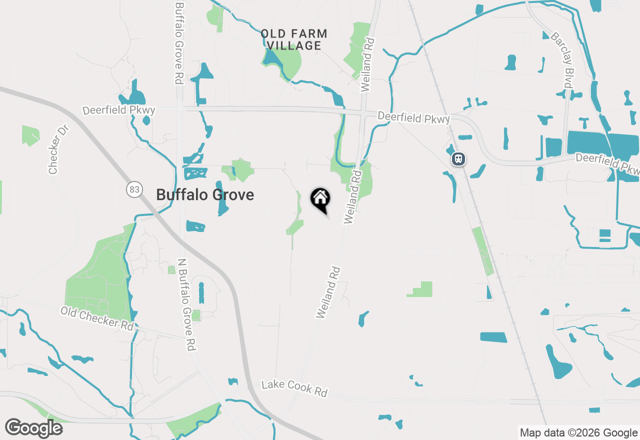 Map of 256 E Fox Hill Drive, Buffalo Grove, IL 60089