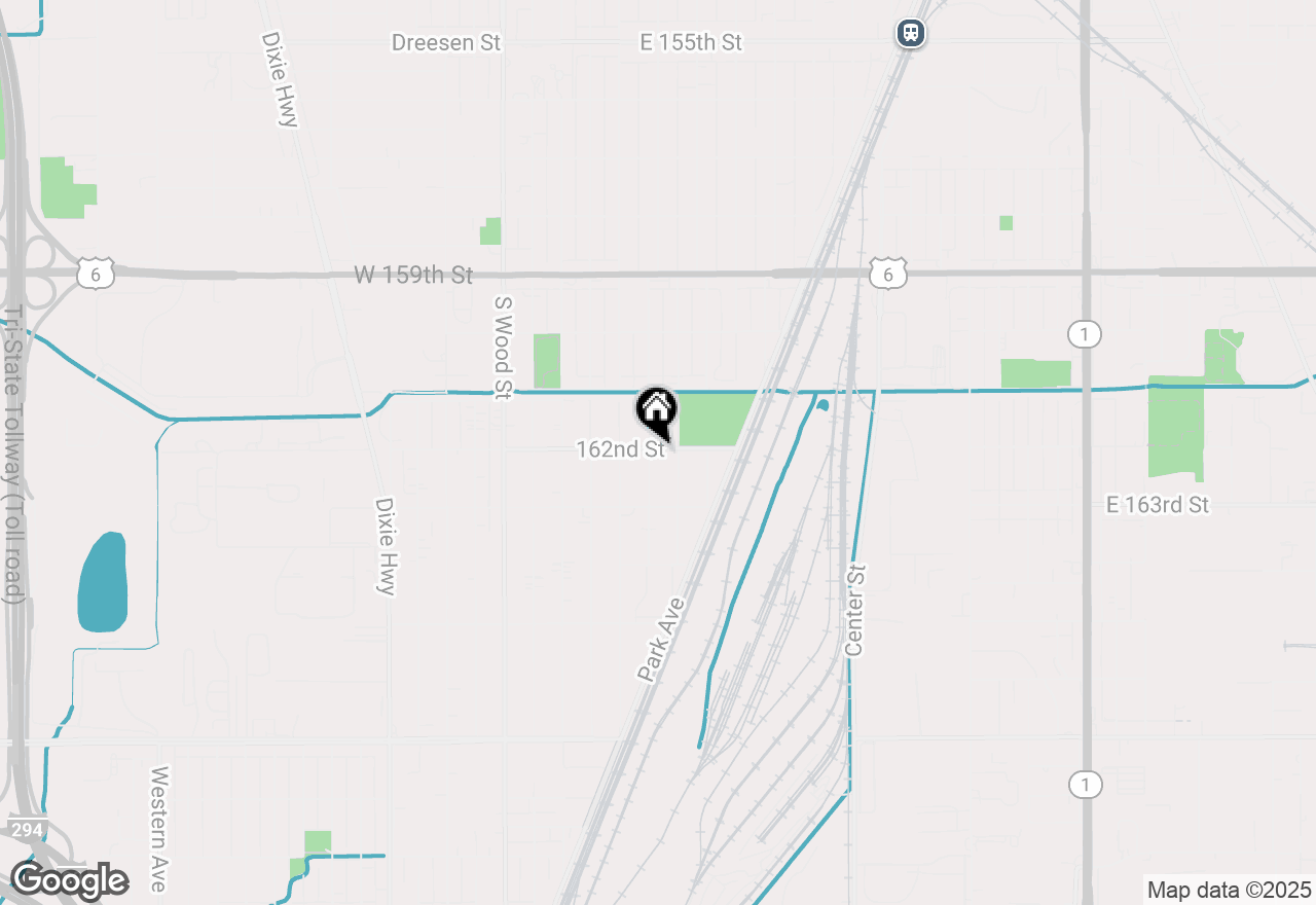 Map of 16207 Justine Street, Markham, IL 60428