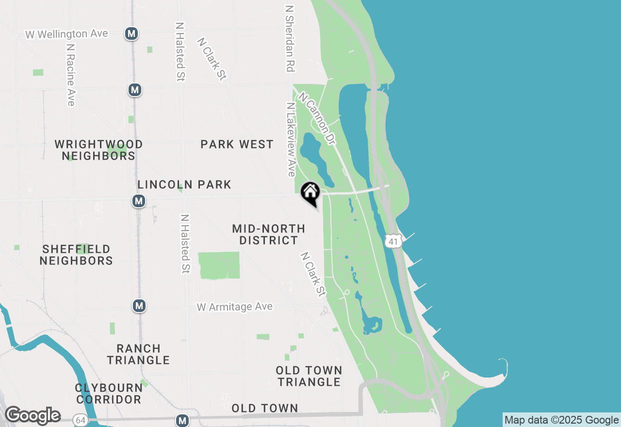 Map of 2317 N Commonwealth Street #3E, Chicago, IL 60614