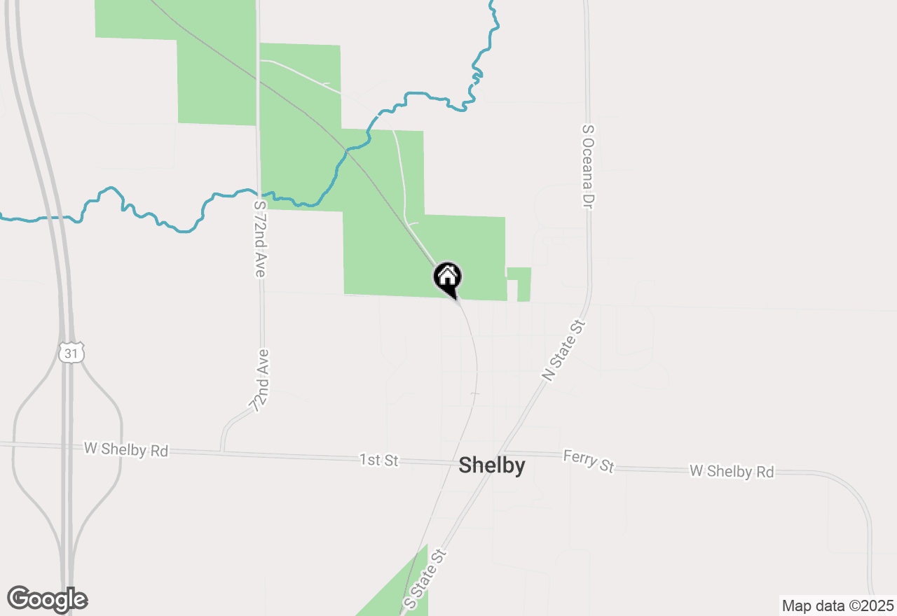 Map of 402 Pine Street, Shelby, MI 49455
