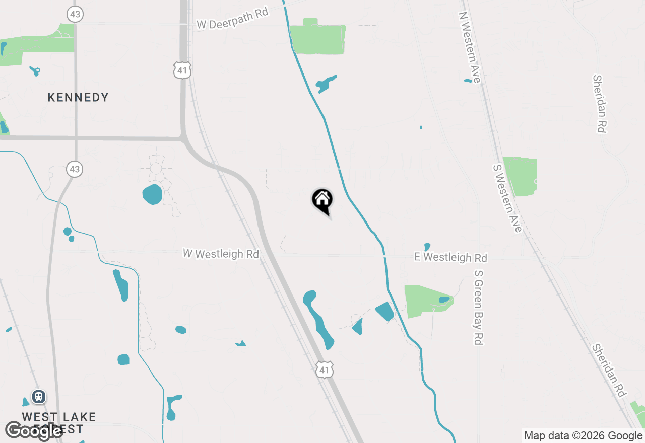 Map of 120 W Blackthorn Lane, Lake Forest, IL 60045