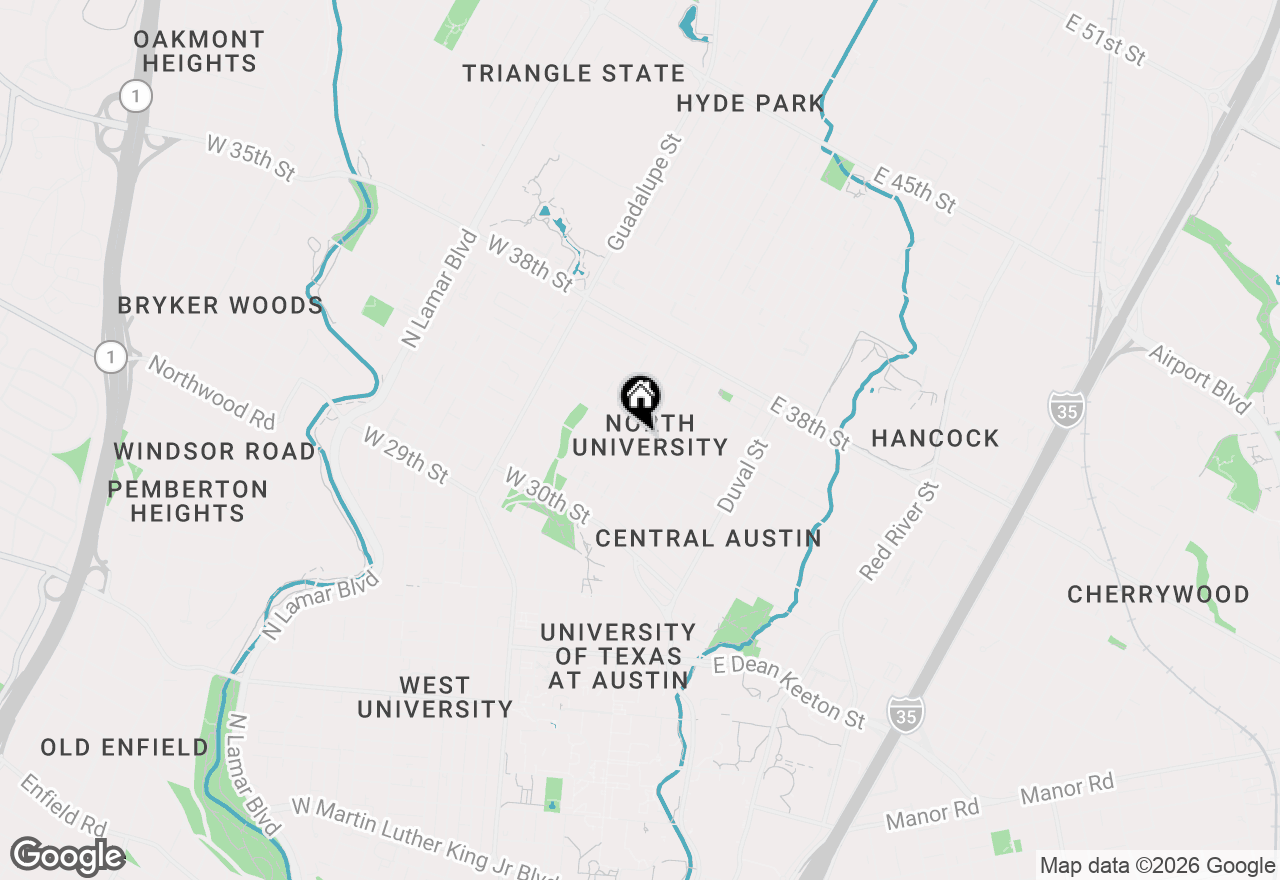 Map of 101 W 33rd St #B, Austin, TX 78705