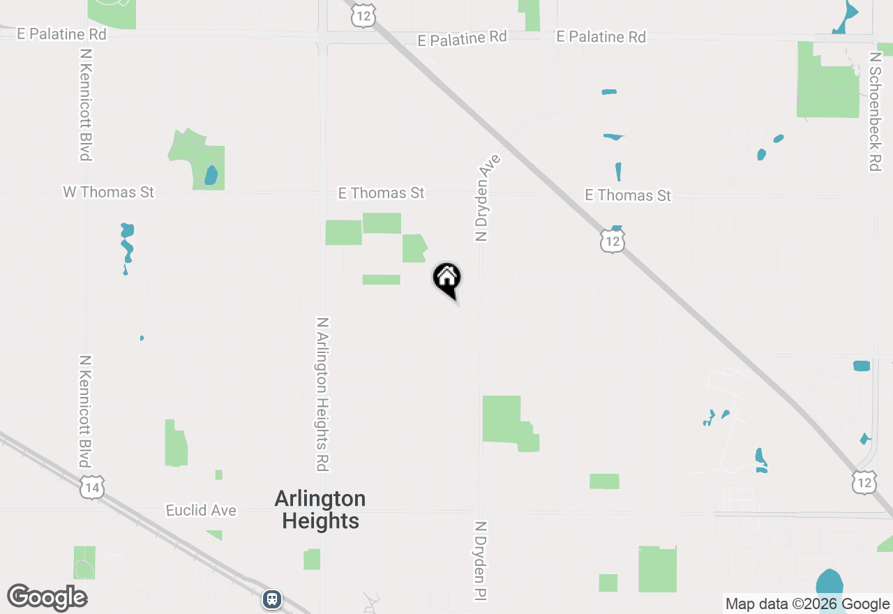 Map of 1149 N Hickory Avenue, Arlington Heights, IL 60004