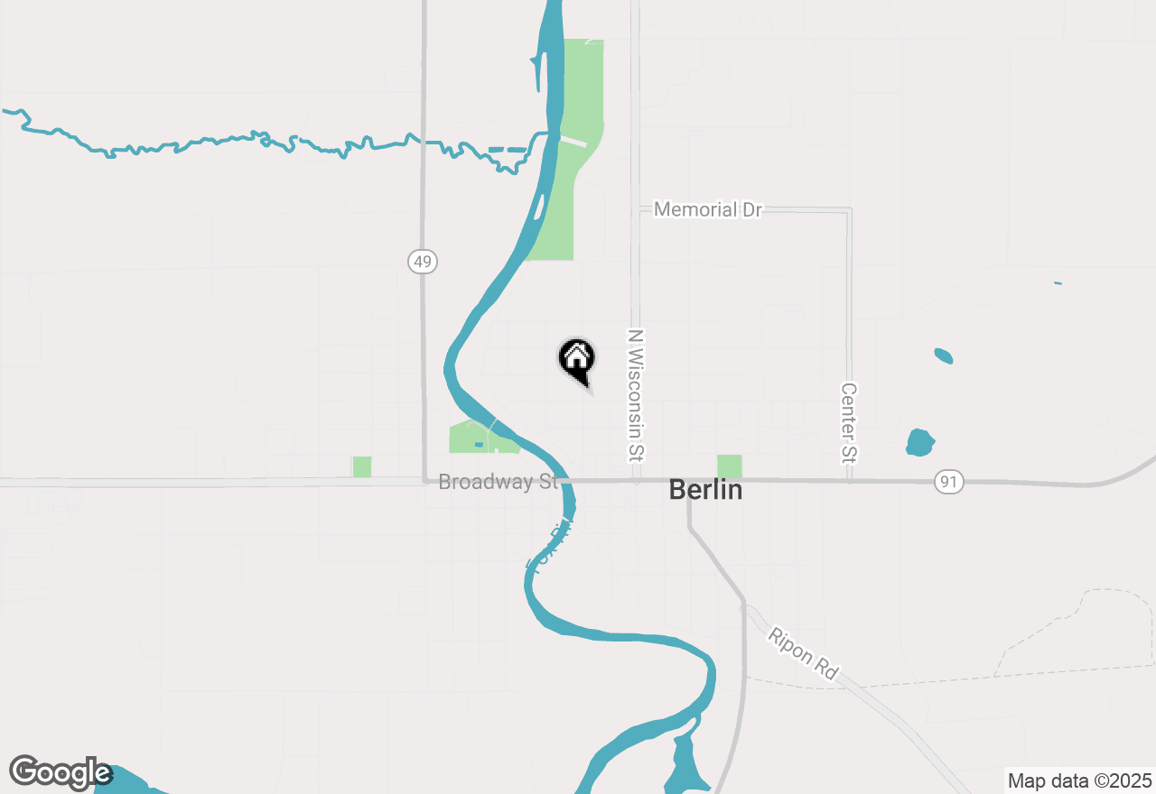 Map of 163 W Moore Street, Berlin, WI 54923