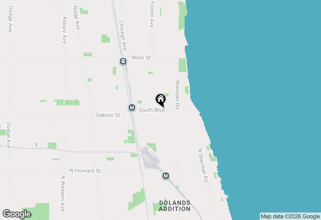 Map of 511 Forest Avenue, Evanston, IL 60202
