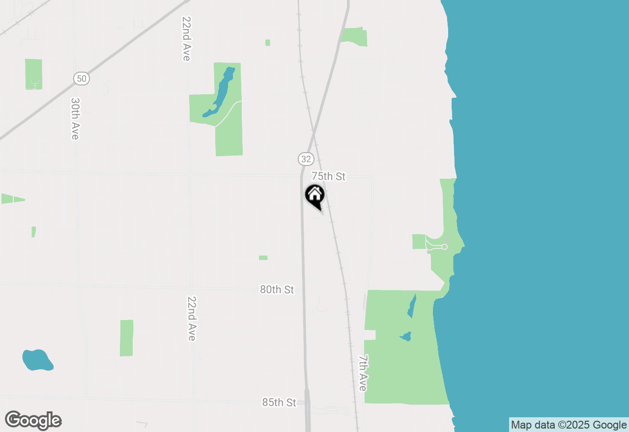 Map of 7701 Sheridan Rd, Kenosha, WI 53143