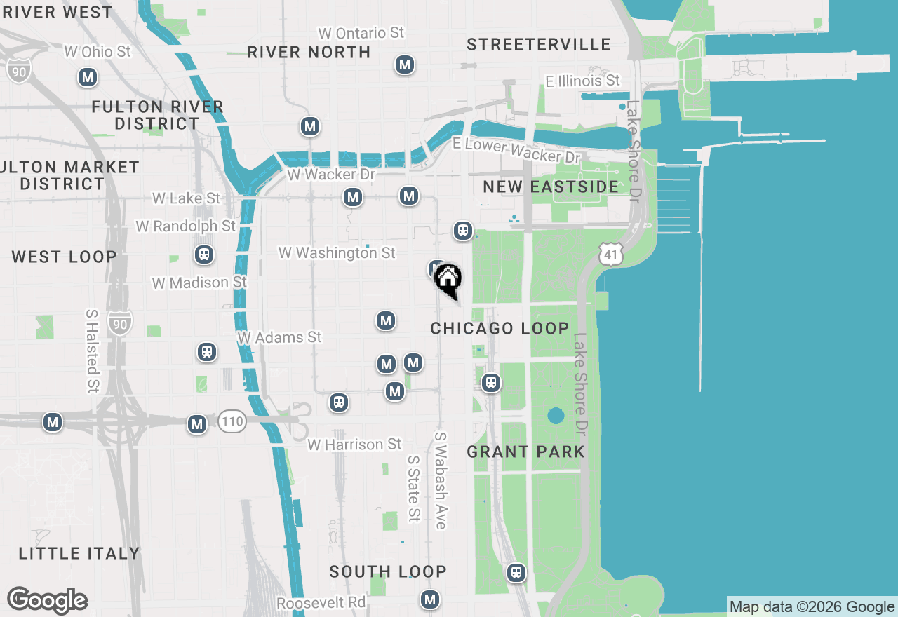 Map of 65 E Monroe Street #4521, Chicago, IL 60603